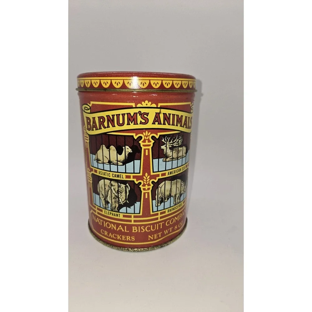 Barnum's‎ Animals 1914 Repro Tin 1979 Nabisco National Biscuit Co 8 oz
